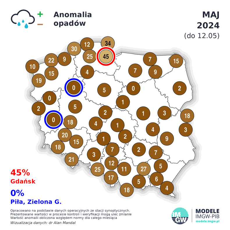 Od początku maja w niektórych miejscach nie spadła nawet kropla deszczu