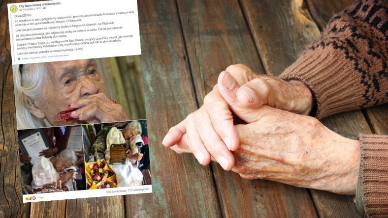 Filipiny: zmarła najstarsza kobieta na świecie.  Francisca Susano miała 124 lata
