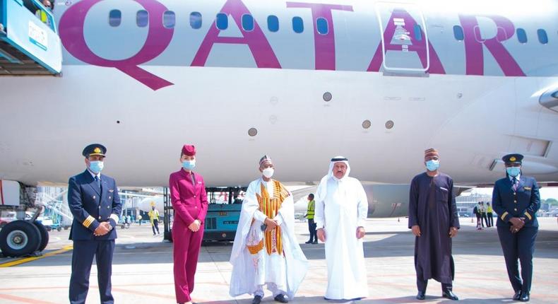 Qatar Airways touches down for the first time in Abuja, Nigeria.