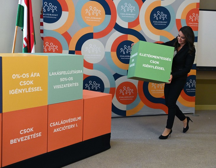 Novák Katalin családokért felelős tárca nélküli miniszter azt állítja, mégsem vette igénybe a családi adókedvezményeket / MTI/Bruzák Noémi