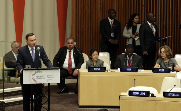Prezydent Duda na szczycie ONZ: Nie łączyć migracji ekonomicznej z uchodźstwem wojennym