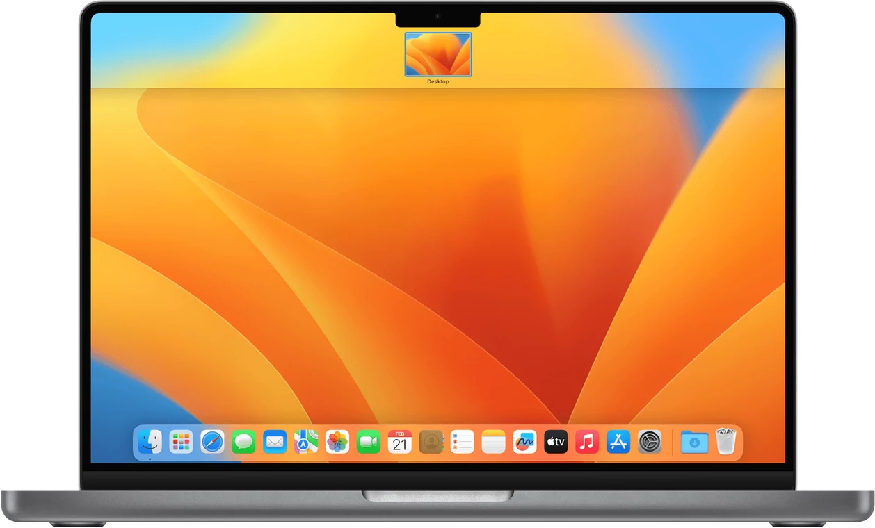 Apple MacBook Pro 14” (2023) – ekran z widocznym notchem