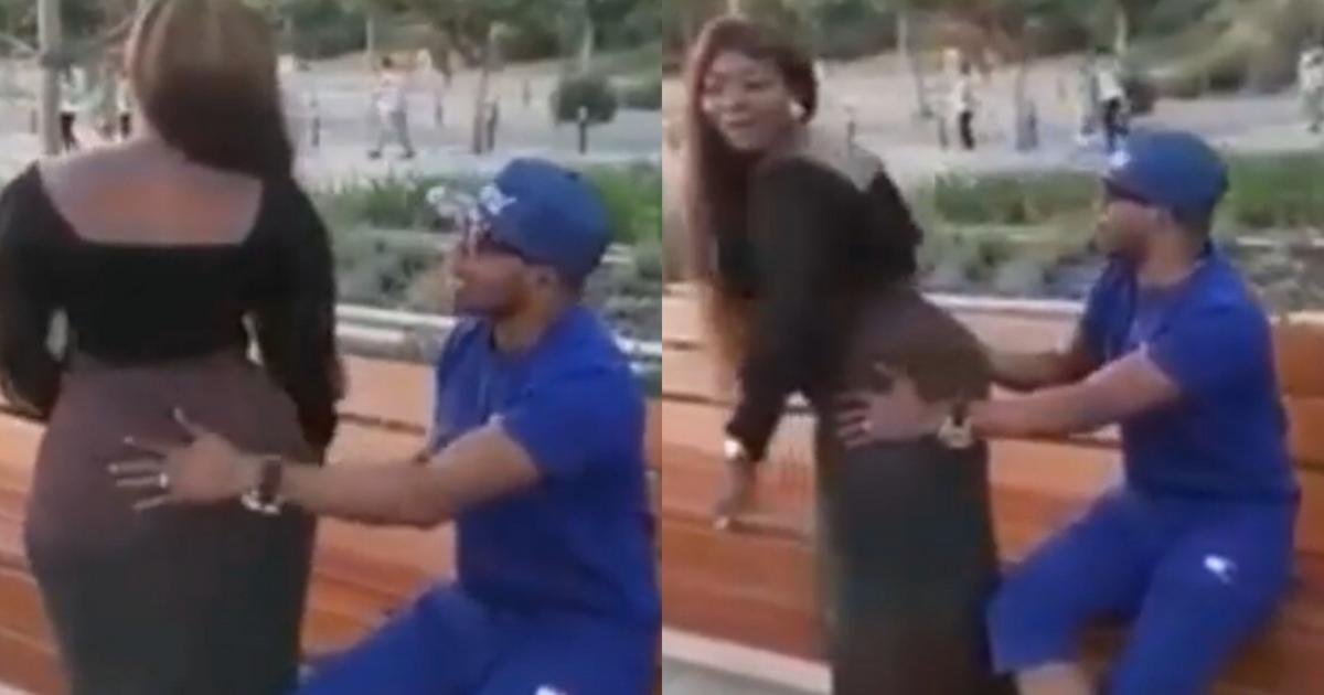 Video of Bishop Obinim spanking his wife�s backside in public goes ... picture image