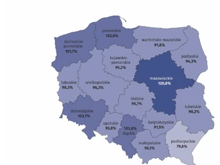 Różnica wysokości dochodu rozporządzalnego na jedną osobę między Mazowszem a Podkarpaciem wynosi aż 685 zł