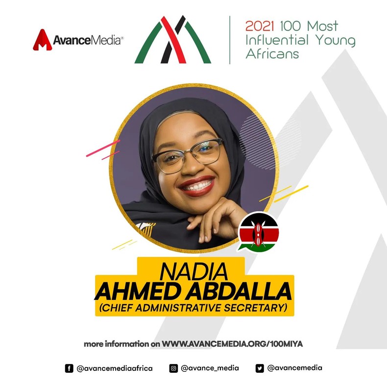 CAS Nadia Ahmed among 2021 100 most influential Young Africans [Full List]