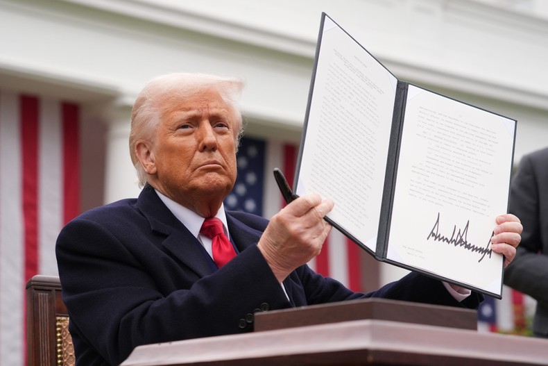 World leaders are slamming Trump's Liberation Day tariffs, and some countries like China are vowing retaliation.Andrew Harnik/Getty Images