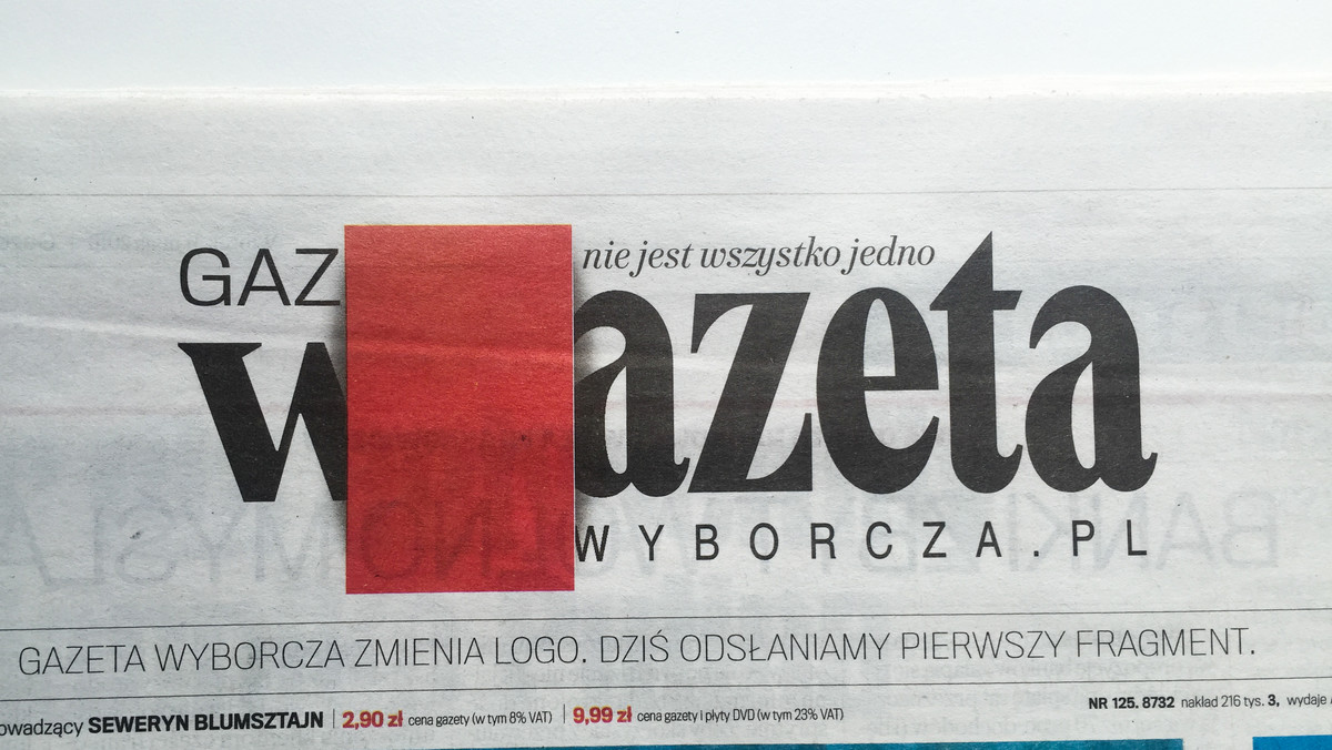 Papierowe wydanie gazety oraz serwis internetowy Wyborcza.pl będą występować pod jednym, wspólnym i zmienionym znakiem graficznym - informują Wirtualne Media. Jak tłumaczy Jarosław Kurski, pierwszy zastępca redaktora naczelnego "Wyborczej" zmiana logotypu ma być symboliczna.