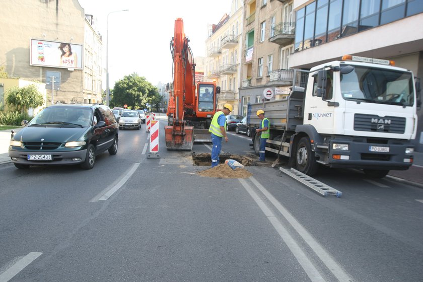 Roboty na ul. Kościelnej w Poznaniu