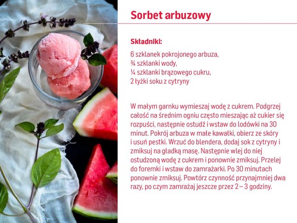 sorbet arbuzowy przepis