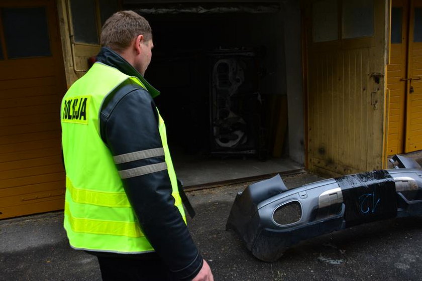 Ukradzione porsche pocięte na części