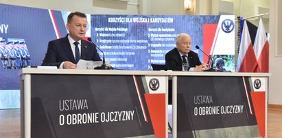 Nowa ustawa o obronie ojczyzny. Kaczyński i Błaszczak przedstawili szczegóły