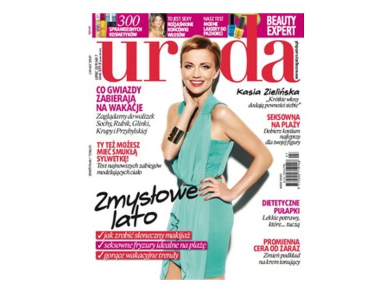 Katarzyna Zielińska na okładce magazynu „Uroda”