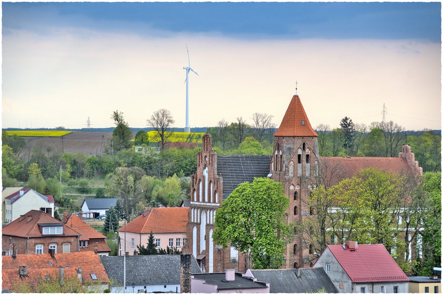 Radzyń Chełmiński - widok z zamku na miasto