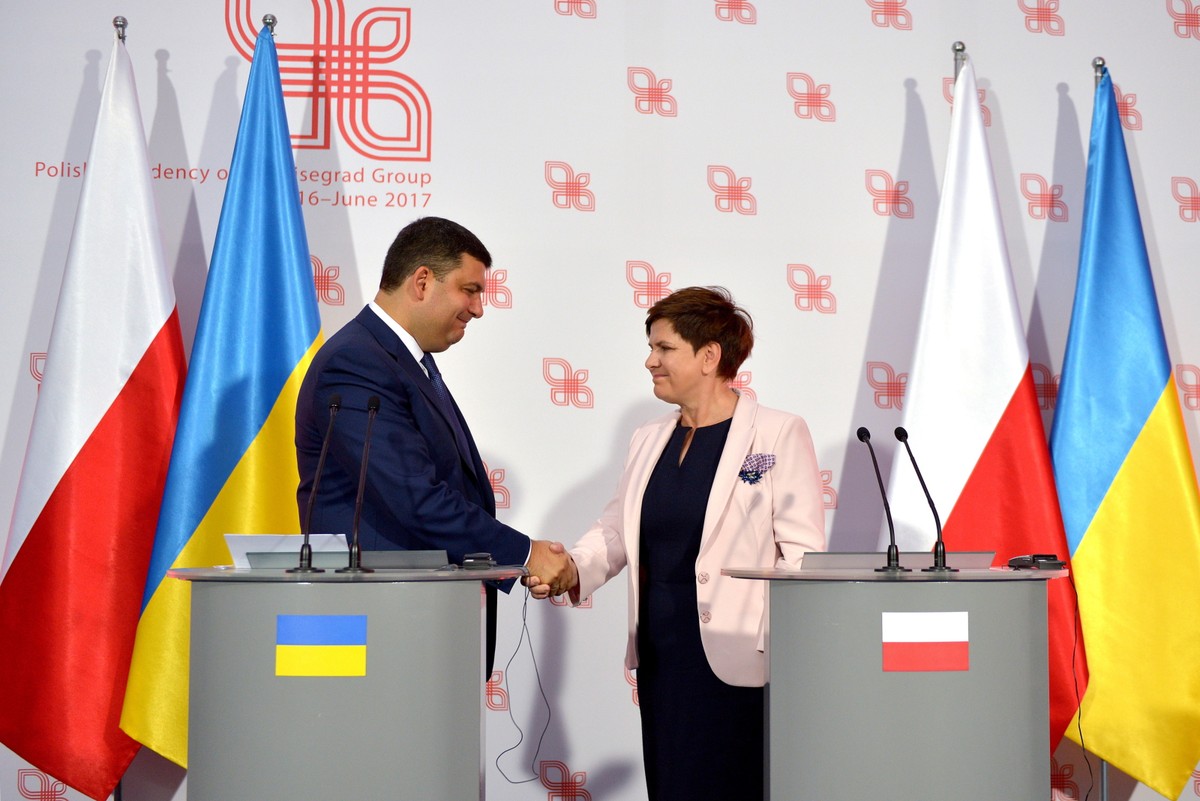 Premier Beata Szydło i premier Ukrainy Wołodymyr Hrojsman