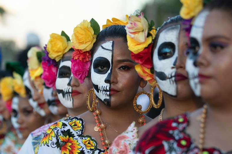 Mexico City. Obchody Dia de Muertos