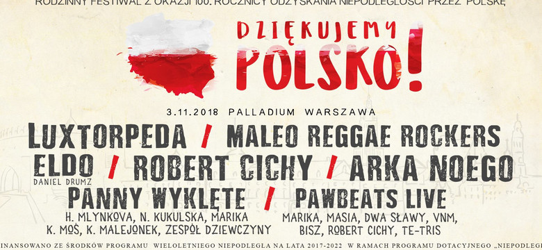 Zapraszamy na festiwal "Dziękujemy Polsko"!
