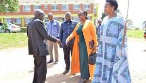 Hon Alice Kaboyo on arrival in Kyegegwa district