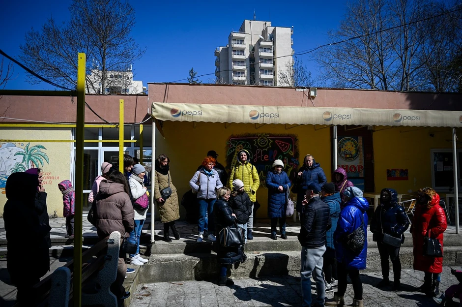 Ukrajinske izbeglice u Kitenu na Crnom moru, Bugarska, u martu
