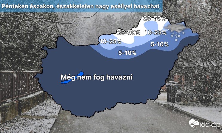 Kiderült, mikorra várható az első havazás /Fotó: Időkép