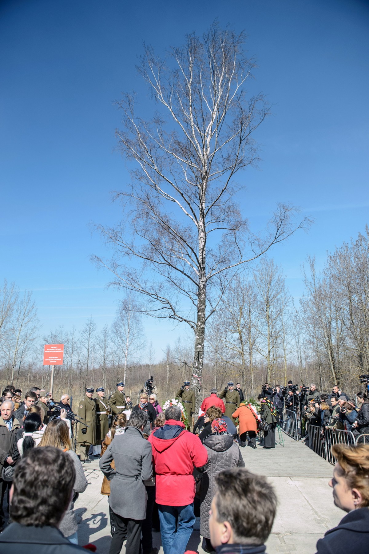 10 kwietnia 2015 roku. Uroczystości na miejscu katastrofy smoleńskiej