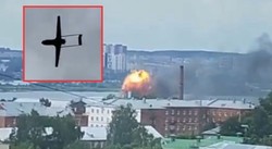 Nalot dronów w głębi Rosji! Płonie strategiczna fabryka broni
