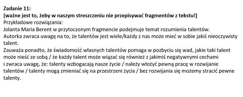 Egzamin ósmoklasisty 2023: Odpowiedzi do arkusza CKE z polskiego – strona 13, zadanie 11