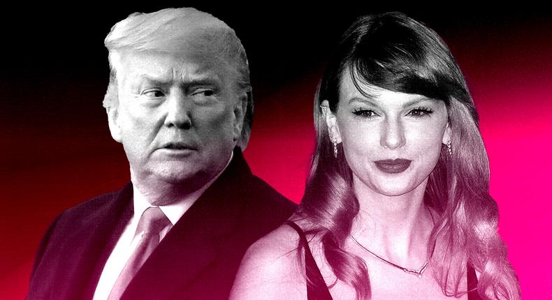 Some Taylor Swift fans are not happy with Donald Trump.James Devaney/Getty, Tyler Le/BI