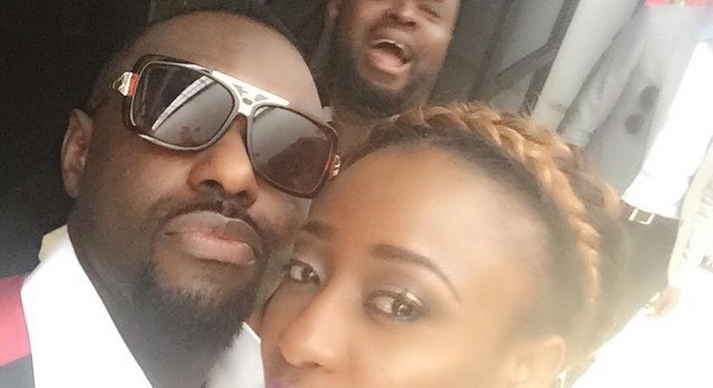 Jim Iyke and Ini Edo on set of 'The Getaway'