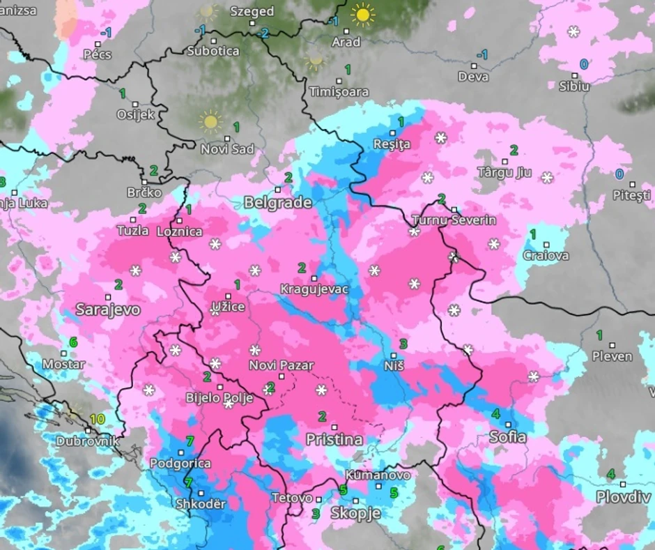 sneg u utorak u 7 ujutru