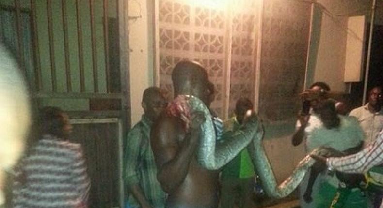 Man finds and kills massive python in the ceiling of his house at Ajegunle, Lagos state