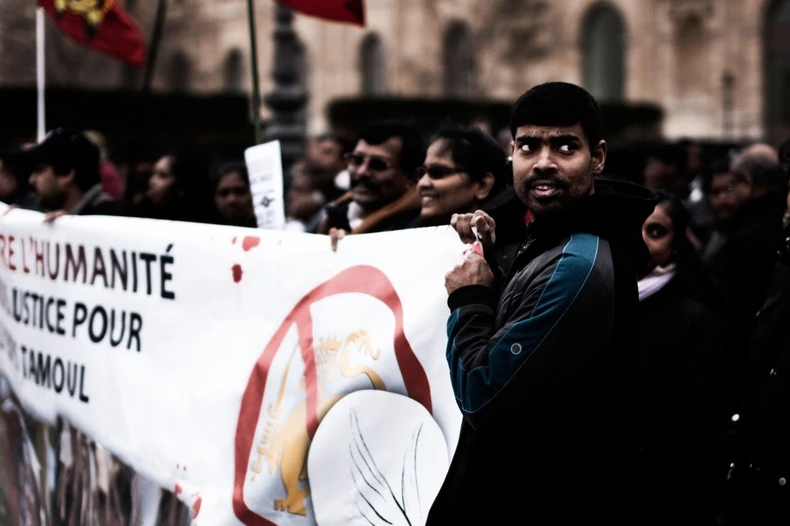 Protest Tamilskih tigrova zbog vlade Šri Lanke u Londonu 2011.
