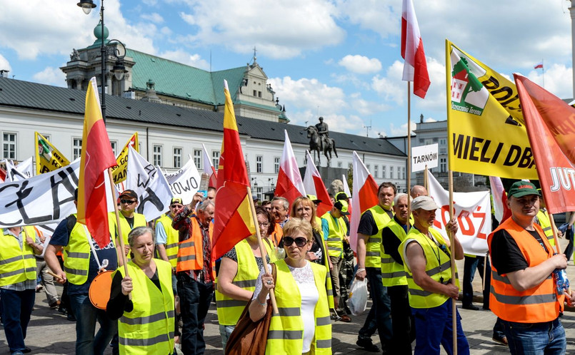 Protest branży odpadowej w Warszawie