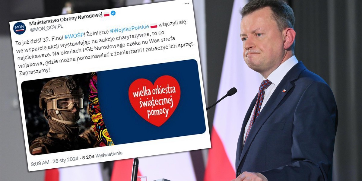 Gorzkie słowa Mariusza Błaszczaka o udziale wojska w akcji WOŚP. 