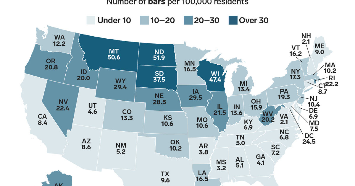 Prohibition began in the US 100 years ago today — this map shows how