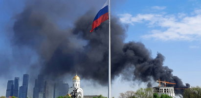 Wielki pożar w centrum Moskwy. Do sieci trafiły dramatyczne nagrania