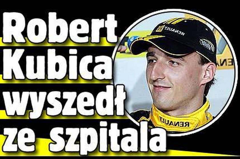 Robert Kubica wyszedł ze szpitala