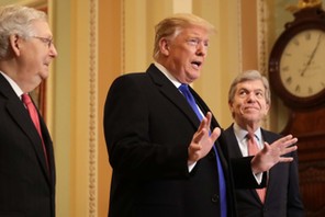 President Donald Trump Joins Senate Republicans For Their Weekly Policy Luncheon