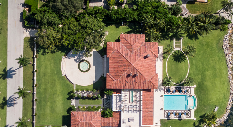 This $48 million mansion is located in Gables Estates, which is a private, gated community within the Coral Gables suburb of Miami, Florida.