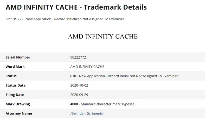 AMD rejestruje znak handlowy Infinity Cache