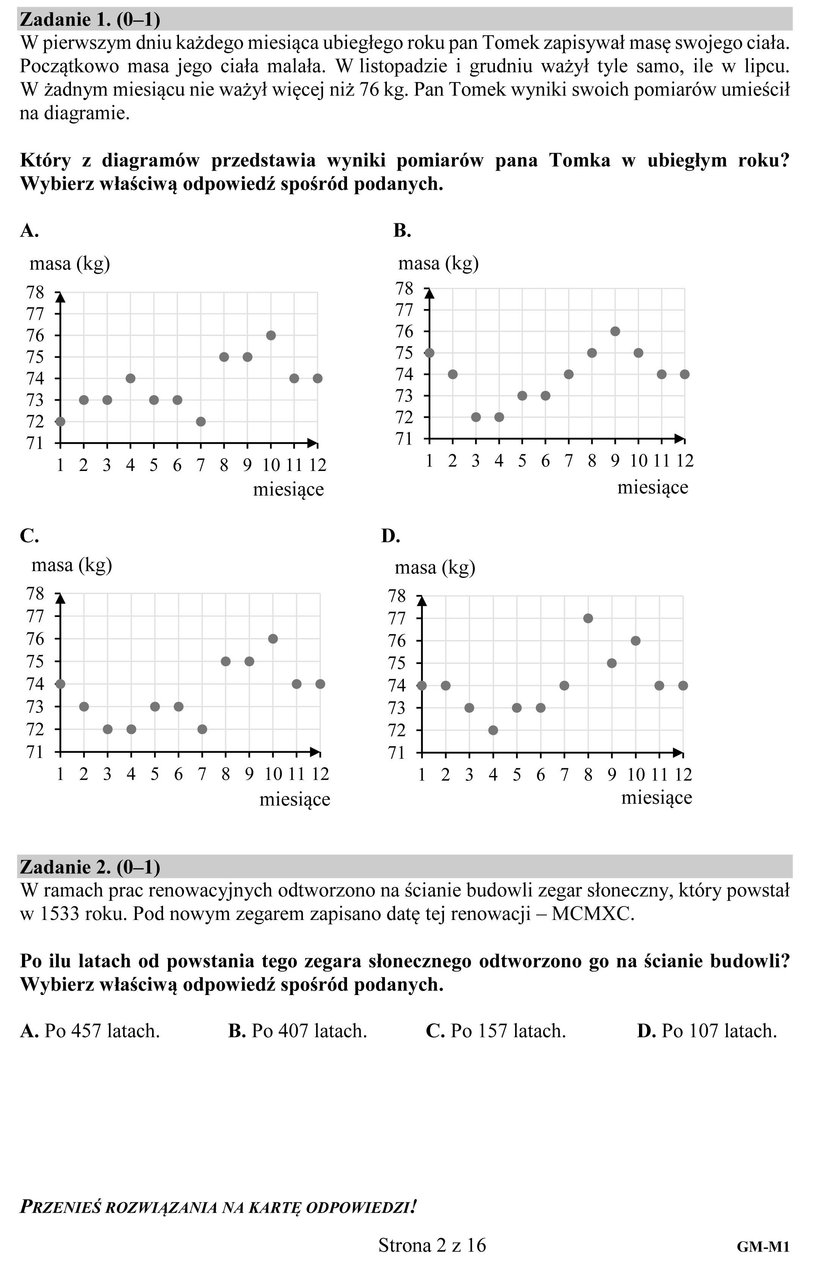 Egzamin Gimnazjalny 2018: Część matematyczno-przyrodnicza. Odpowiedzi i Arkusze CKE