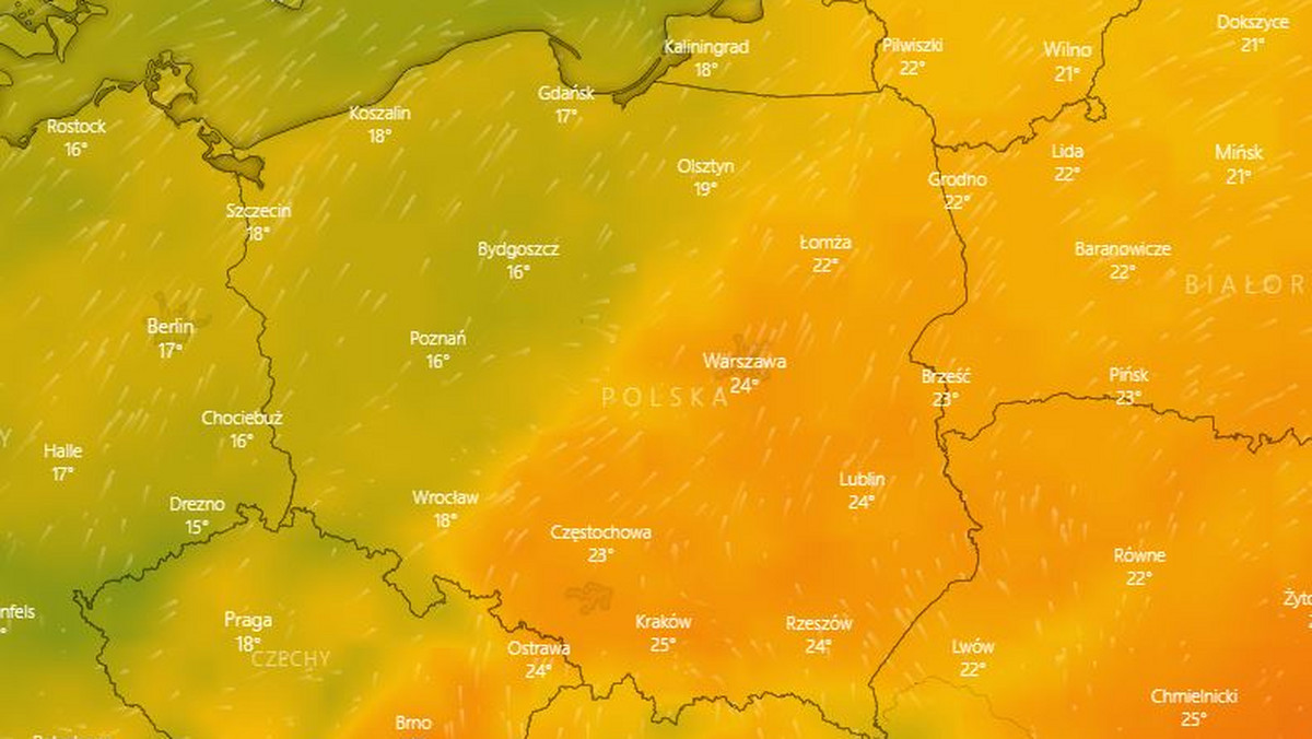 Pogoda dla Polski - 6.06. Ciepło na południu. Gdzie jest burza?