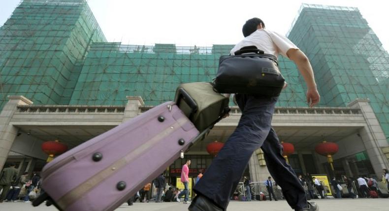 Unusual cargo: a Chinese man was detained after a scanner showed he had his brother's severed arms in his luggage