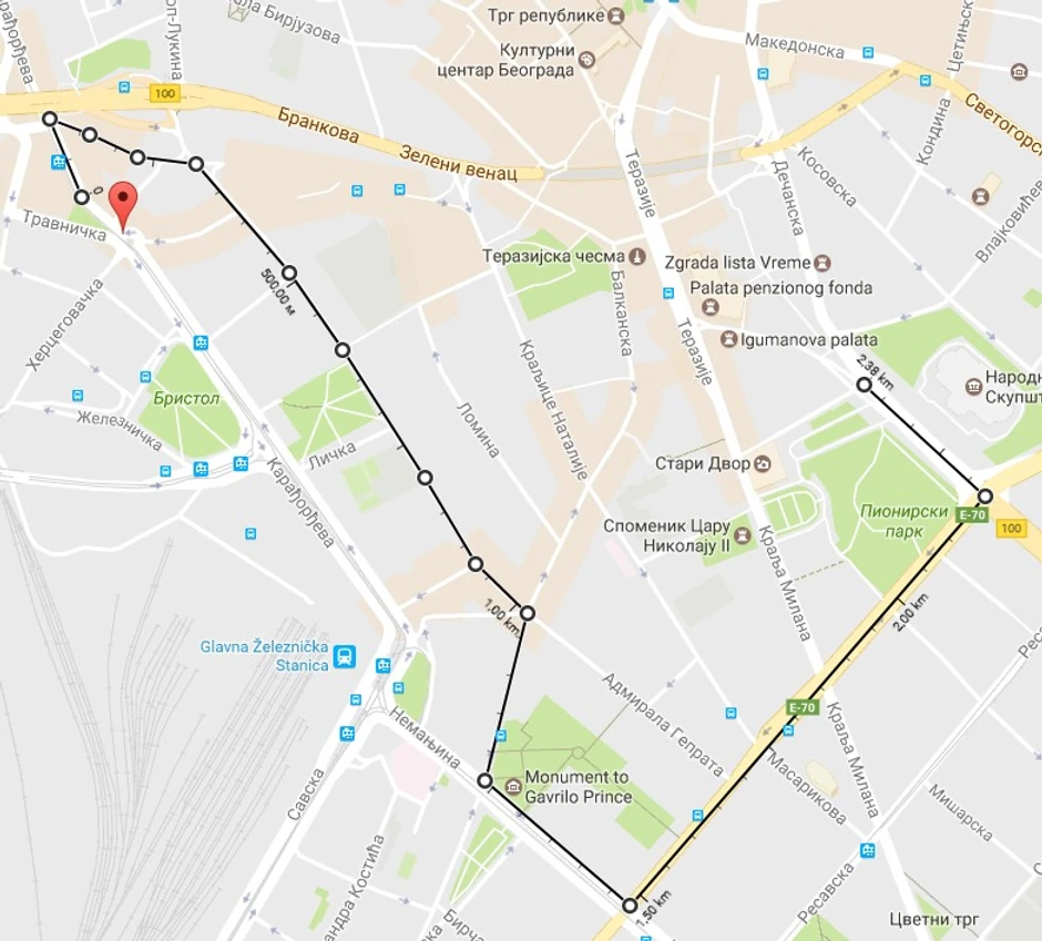 Trasa dugačka 2,4 kilometra