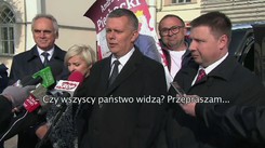 Kandydat do Senatu zakłócił wystąpienie ministra Siemoniaka. 'Niech pan się ogoli!' [WIDEO]