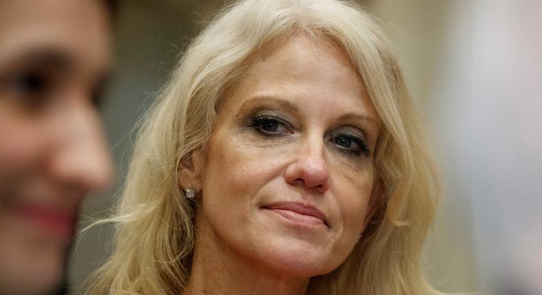 Kellyanne Conway during a meeting at the White House.