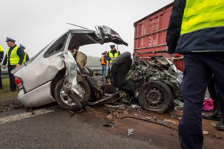 Wypadek na autostradzie A1