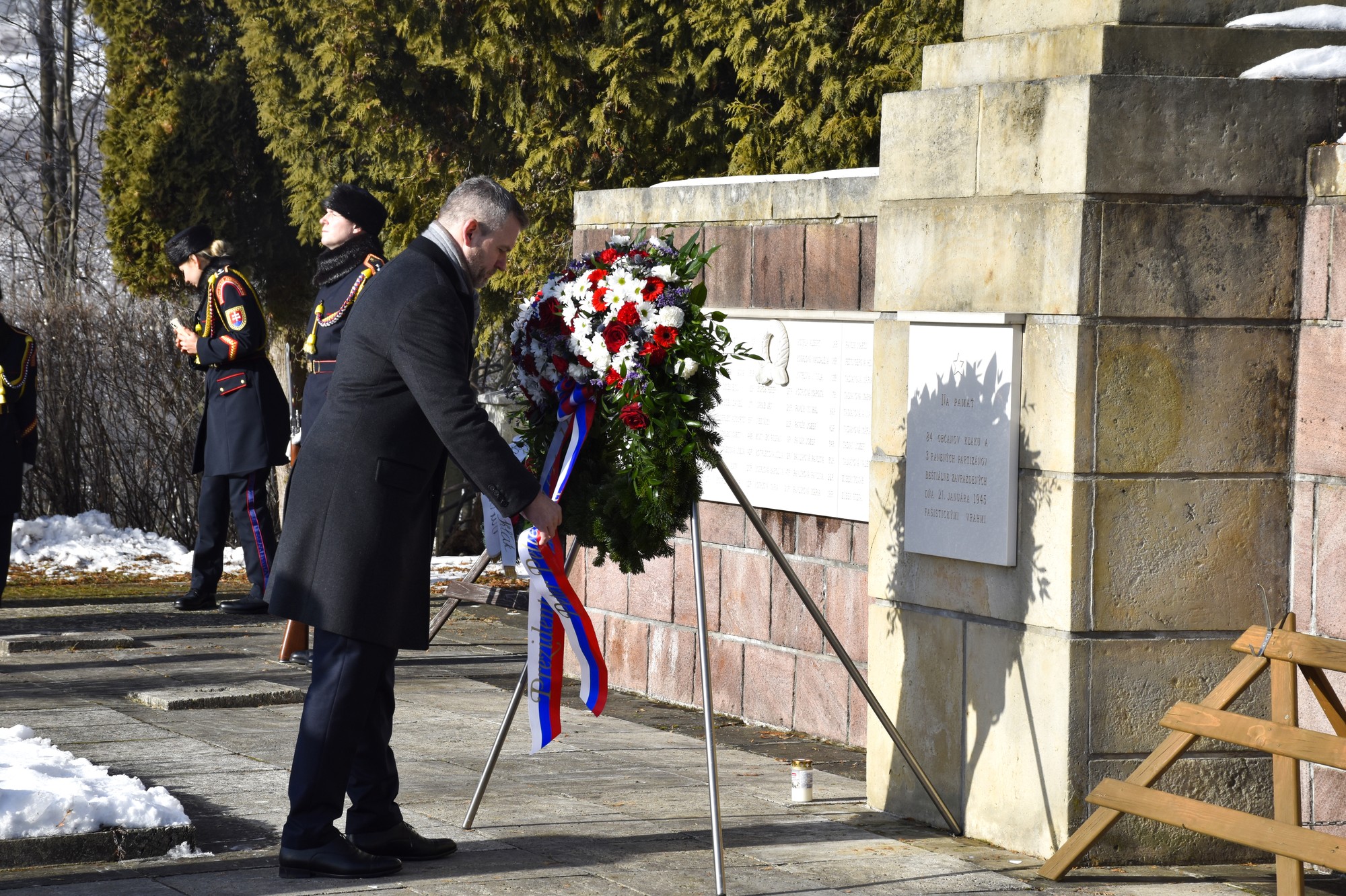 Prezident Peter Pellegrini počas pietneho spomienkového zhromaždenie pri príležitosti 80. výročia Krvavej nedele. 