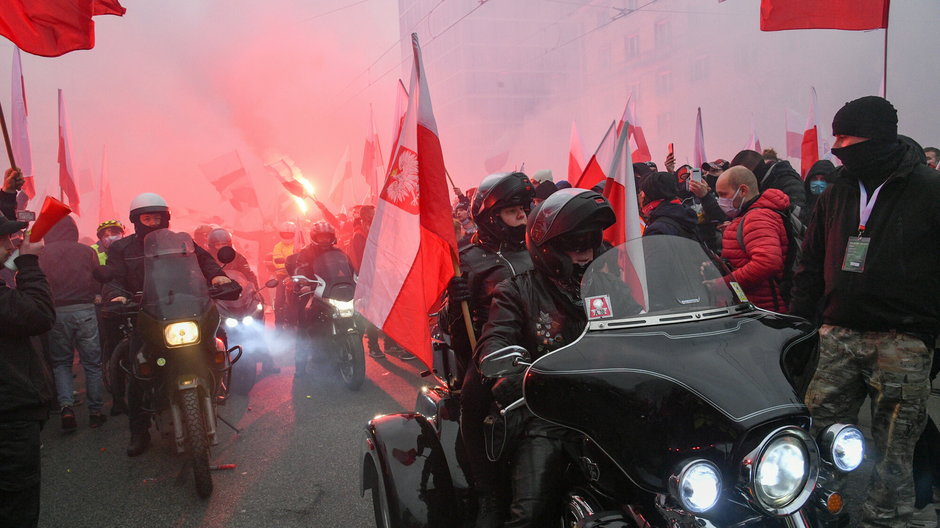Warszawski Marsz Niepodleglosci w 2020 r.