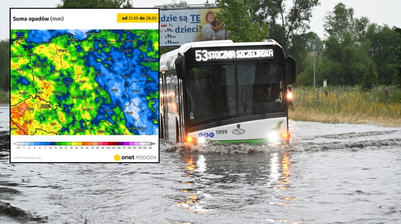 Groźne nawałnice nie ustąpią. Kolejne regiony w niebezpieczeństwie (mapa: meteologix.com)