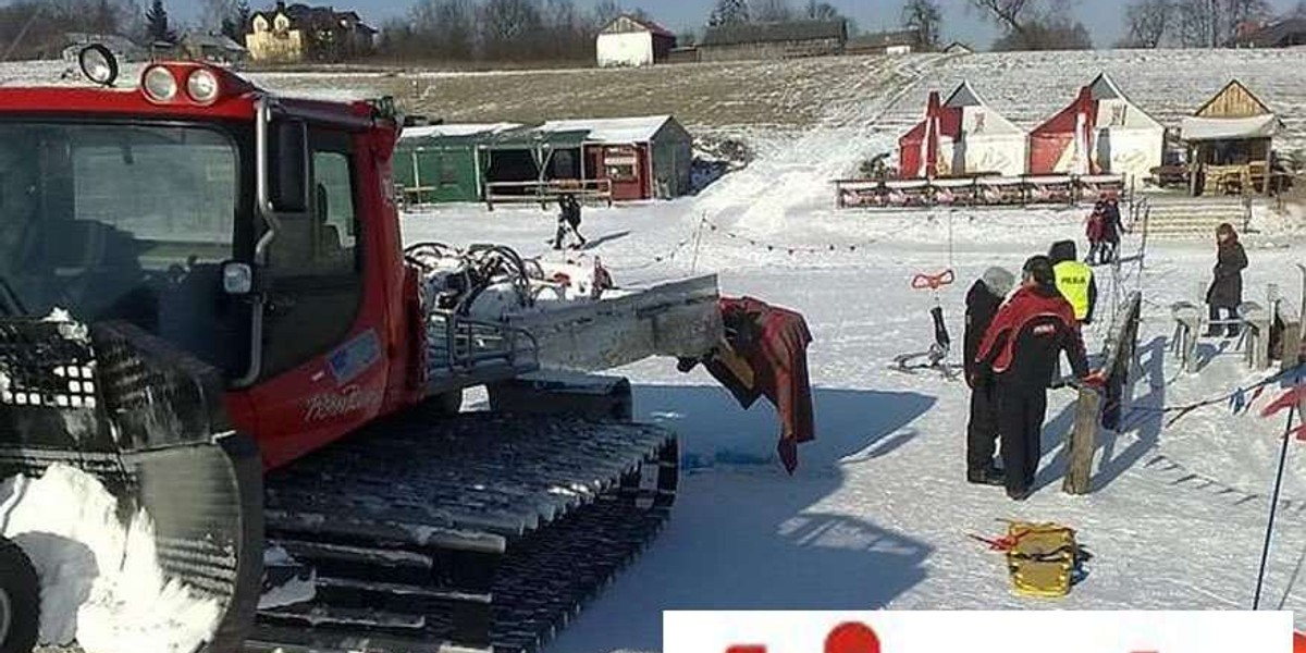 Wypadek w górach. Telewizyjny operator wpadł pod ratrak